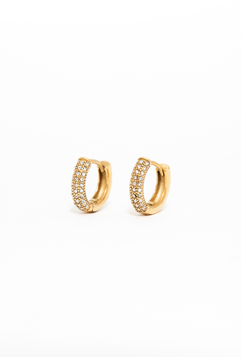 LILY PAVÉ HOOP EARRINGS
