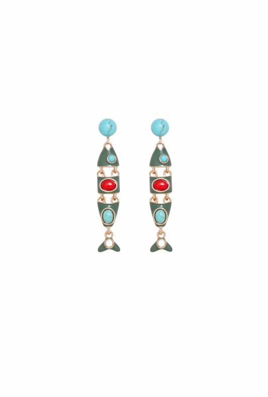 FISH DROP EARRINGS