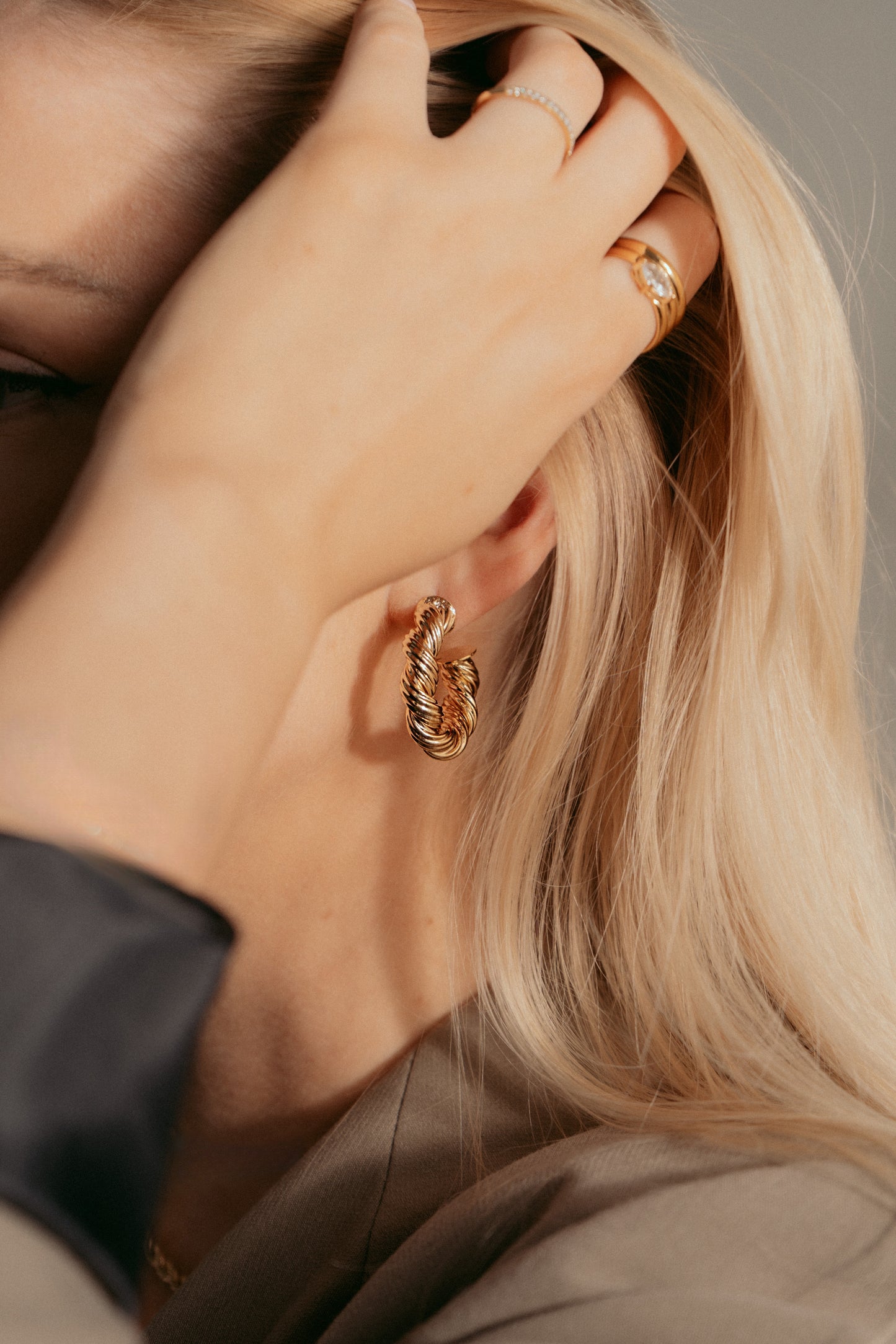 ROPE HOOP EARRINGS